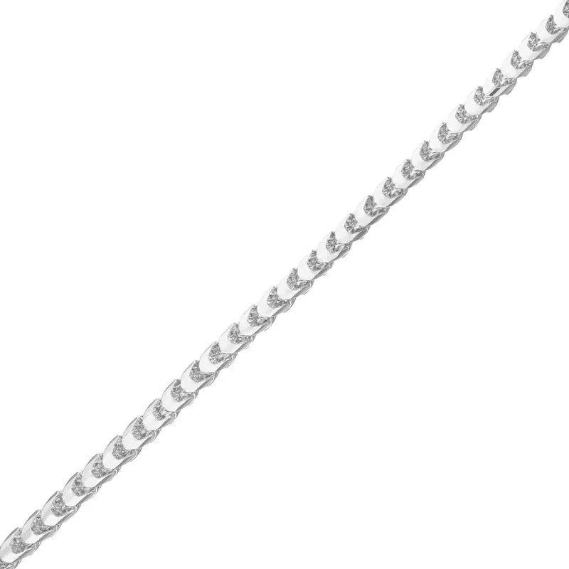 Gold Franco Bracelet (6.5mm, Diamond Clasp)