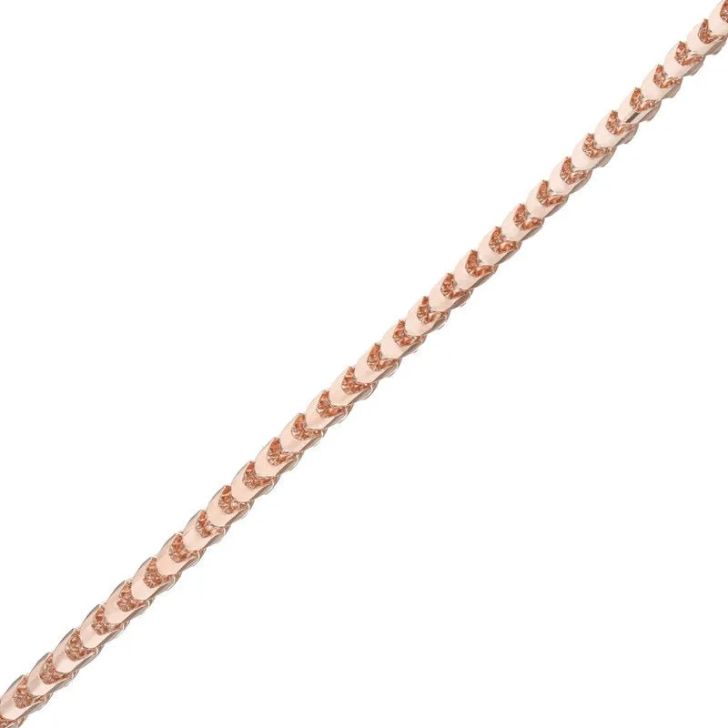 Gold Franco Bracelet (6.5mm, Diamond Clasp)