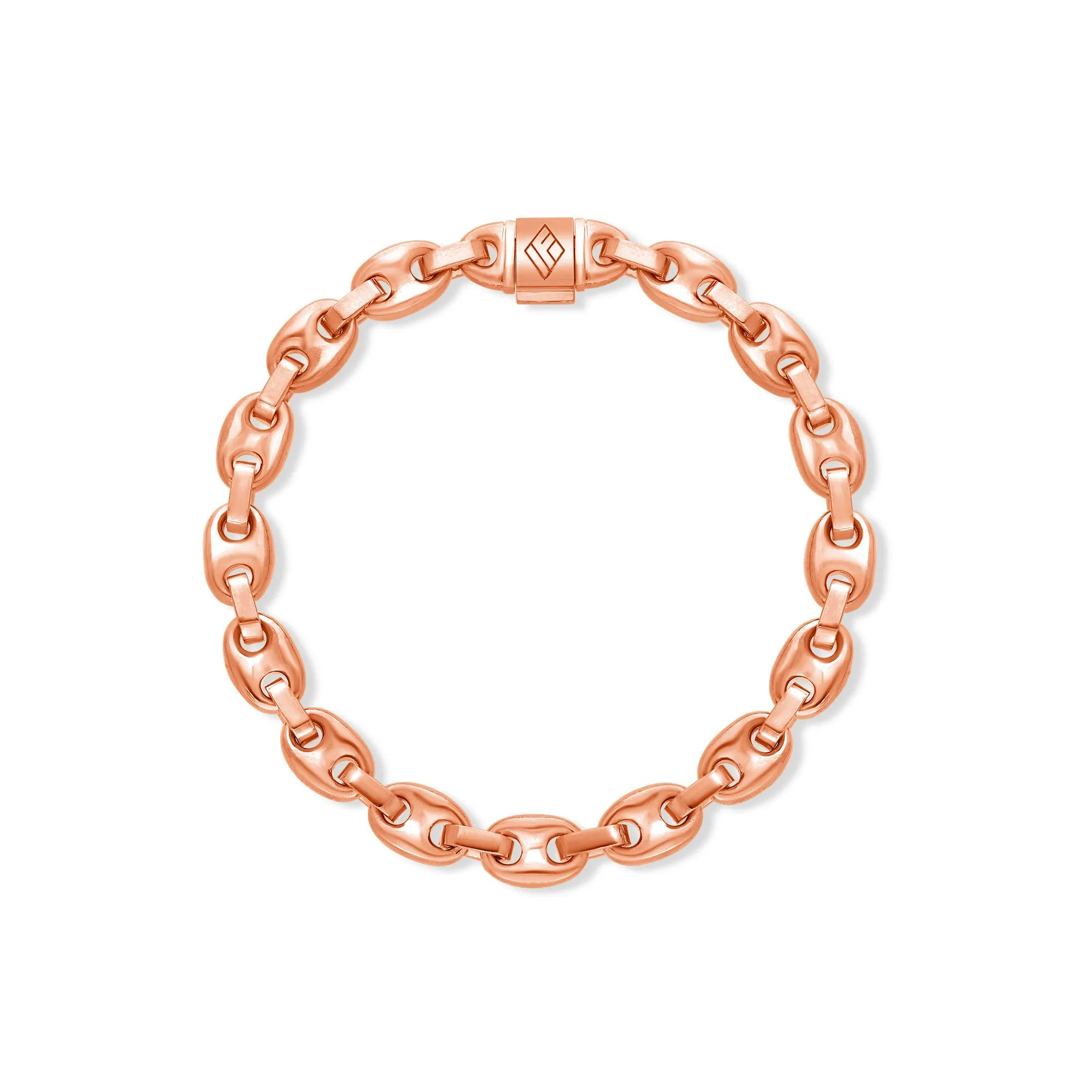 Gold Ocean Link Bracelet (7mm)