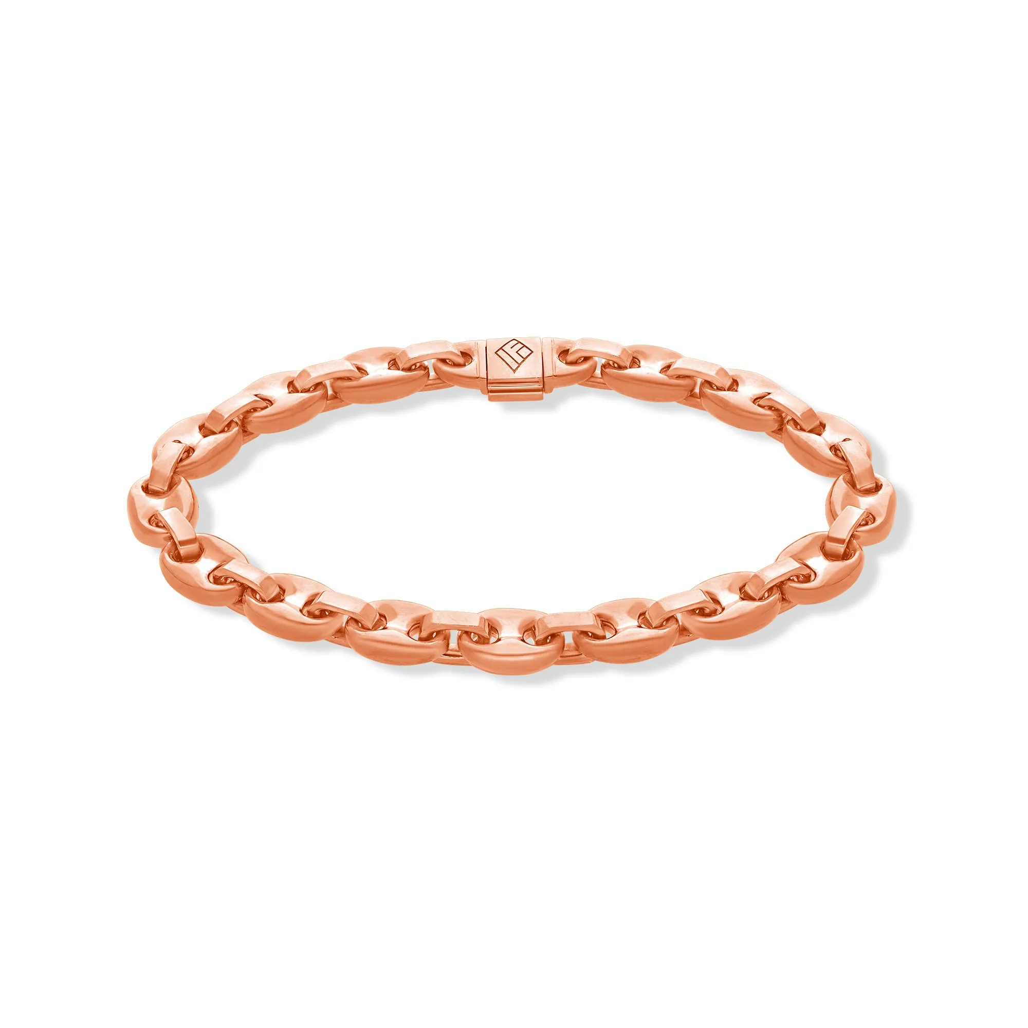 Gold Ocean Link Bracelet (7mm)