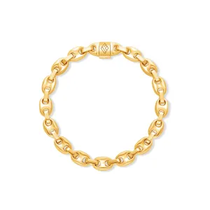 Gold Ocean Link Bracelet (7mm)