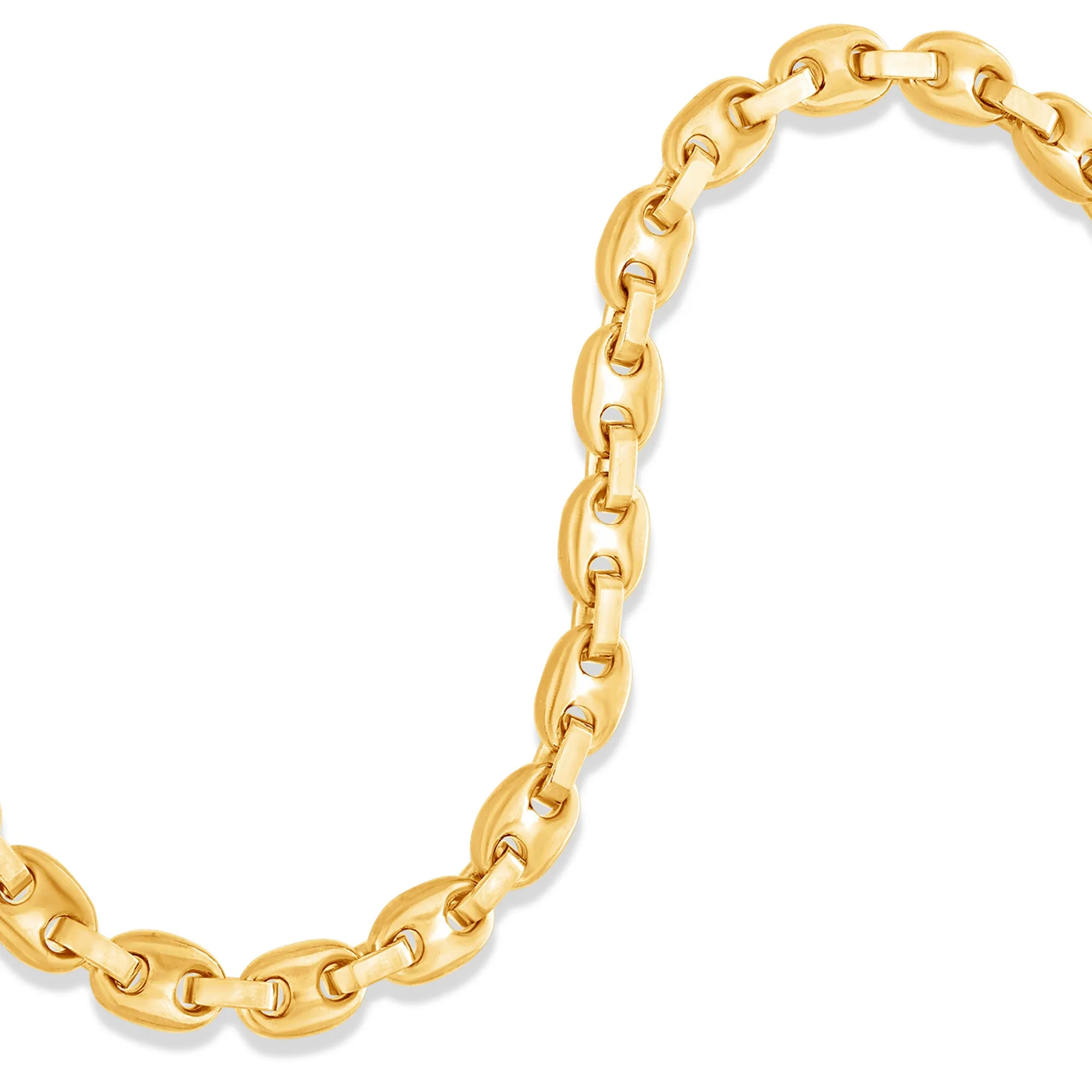 Gold Ocean Link Bracelet (7mm)