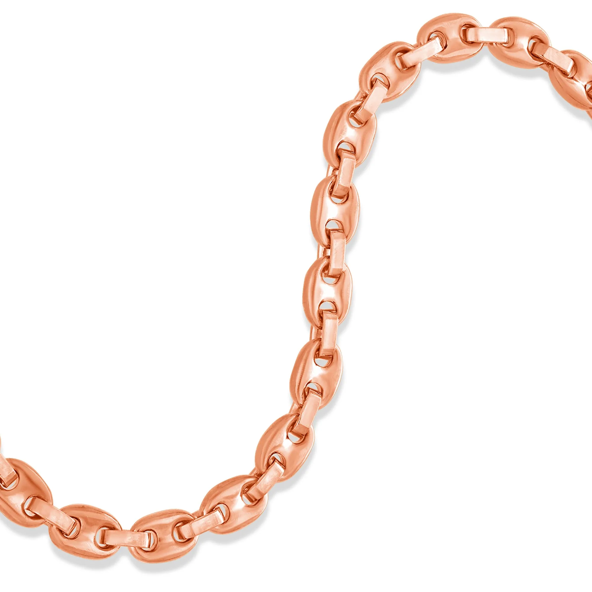 Gold Ocean Link Bracelet (7mm)