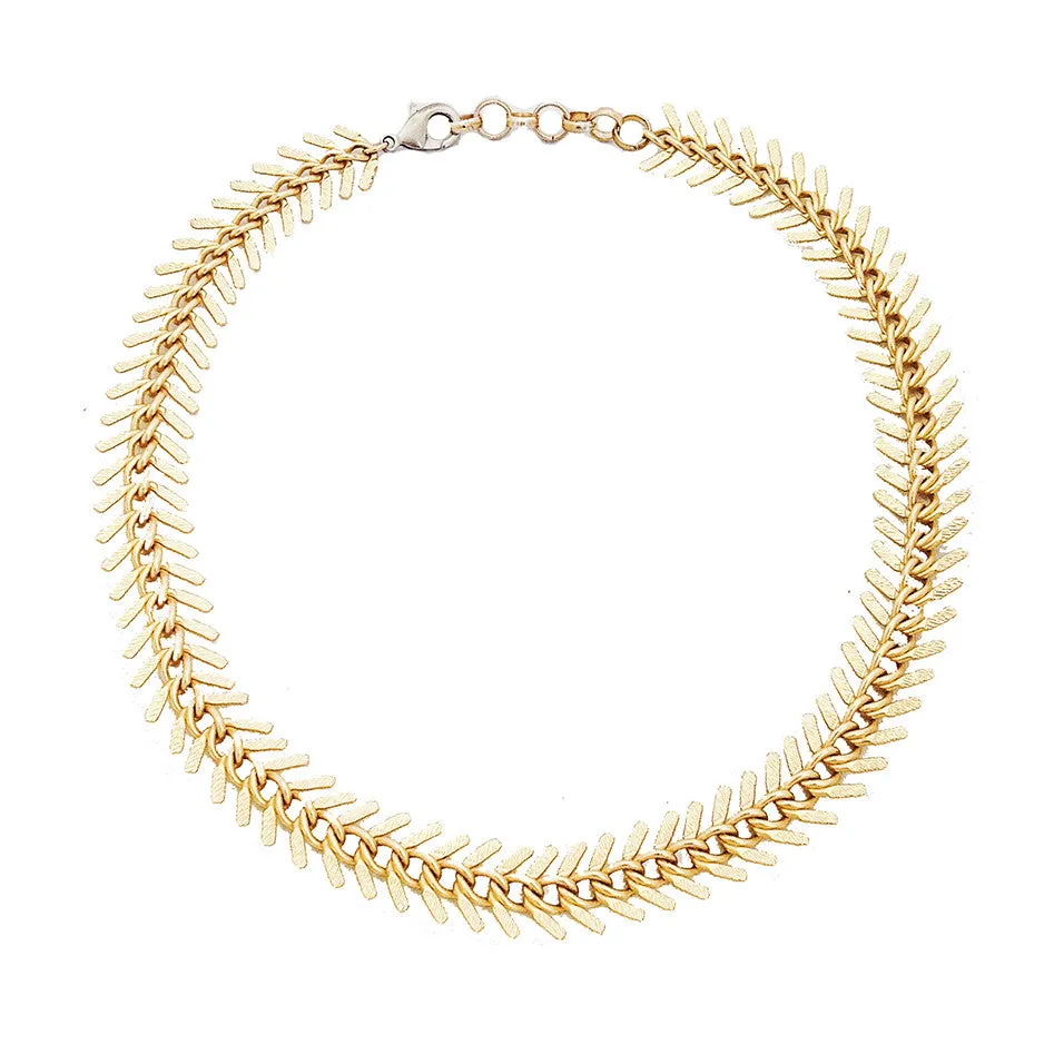 Gold Railway Wrap Bracelet / Choker
