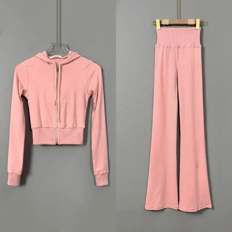 Gracie Crop Hoodie Two Piece Set