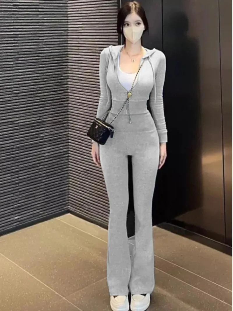 Gracie Crop Hoodie Two Piece Set