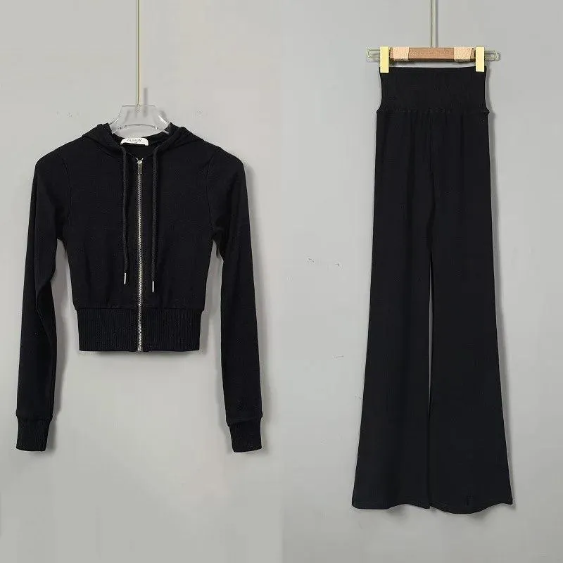 Gracie Crop Hoodie Two Piece Set