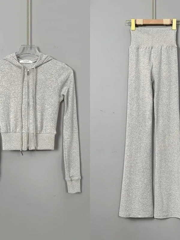 Gracie Crop Hoodie Two Piece Set