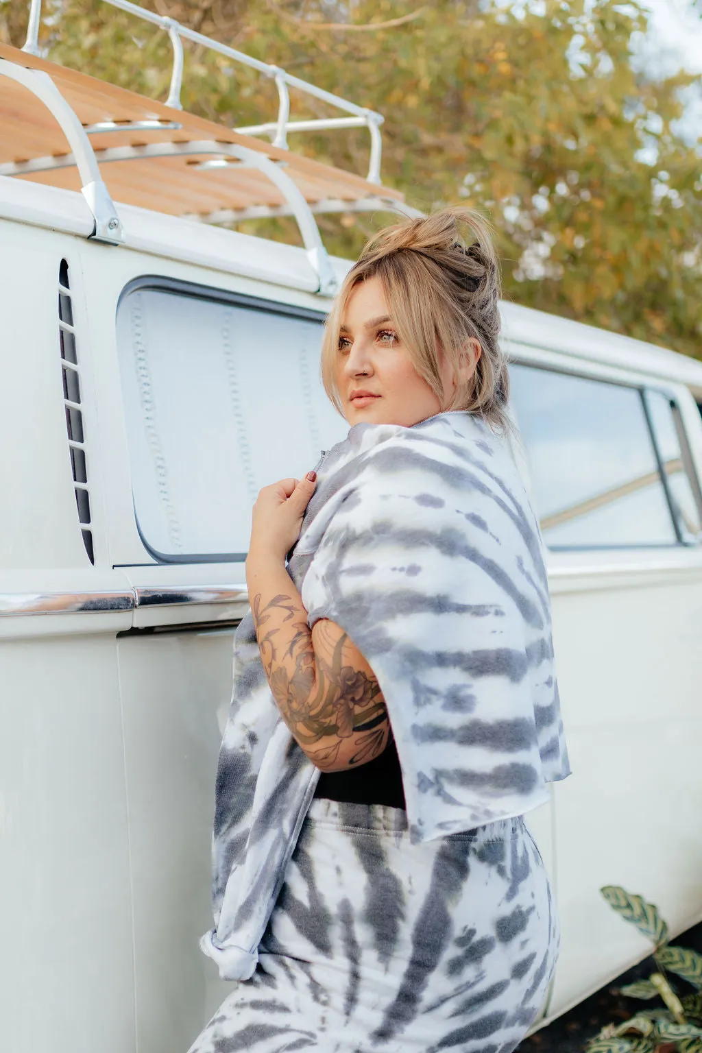 Grey Tie Dye Slouchy Set