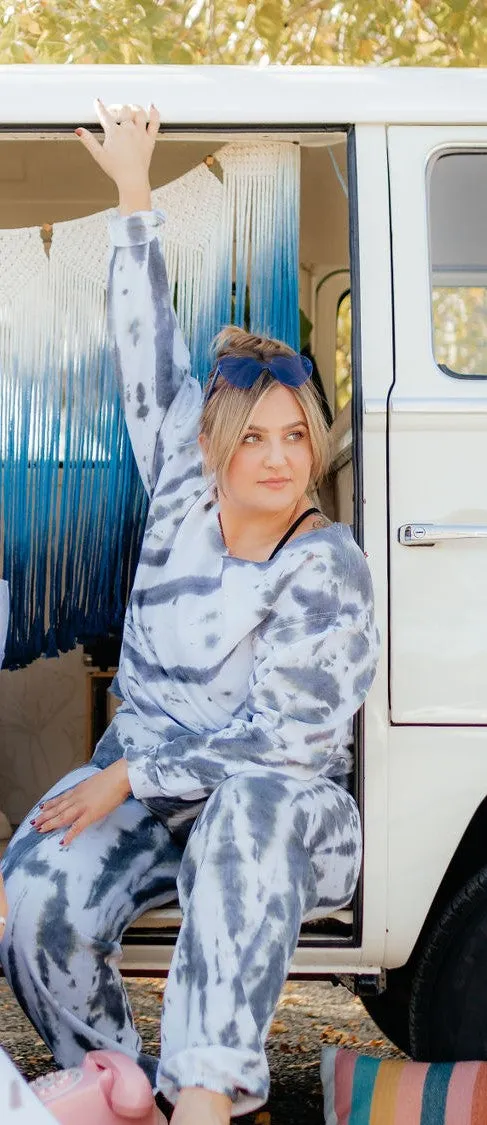 Grey Tie Dye Slouchy Set