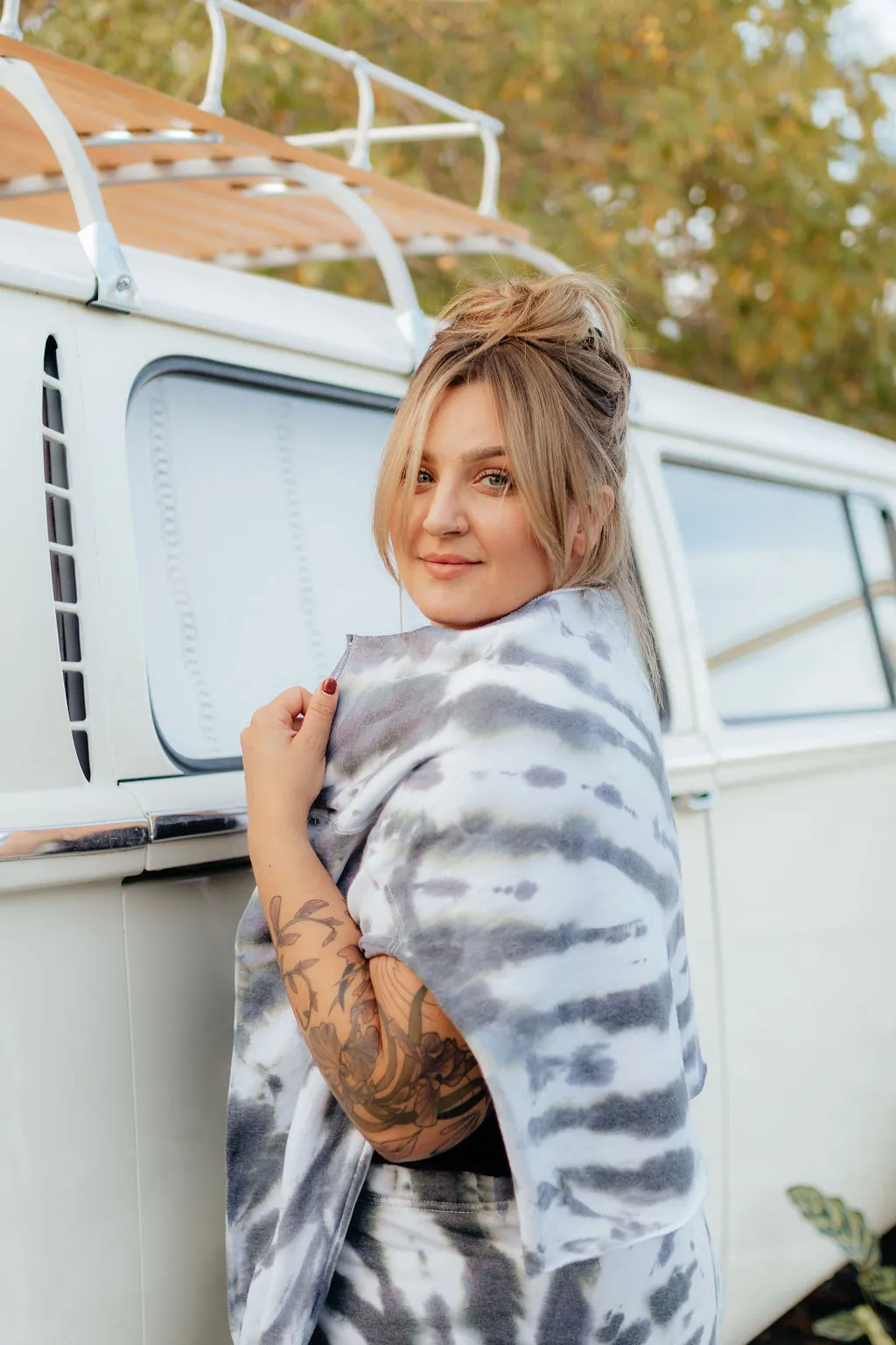 Grey Tie Dye Slouchy Set
