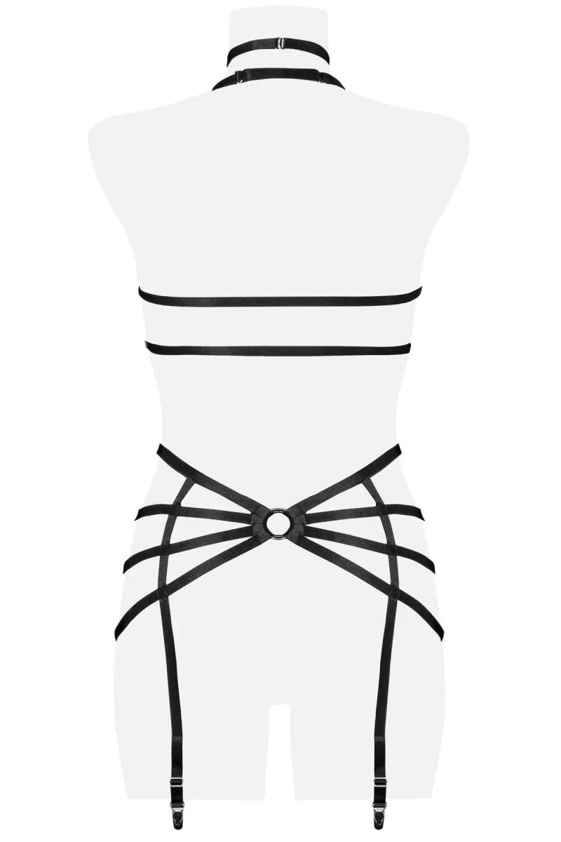 Grey Velvet 2-Piece Harness Set