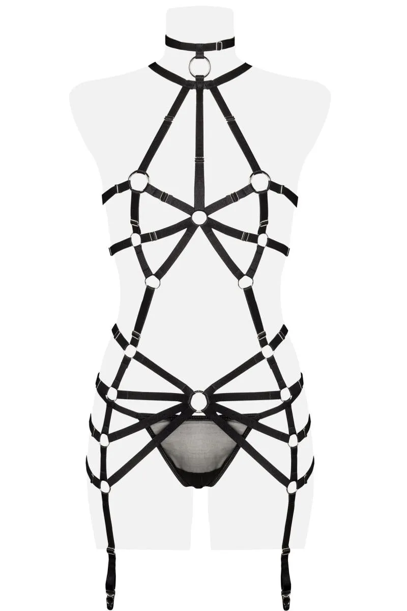 Grey Velvet 2-Piece Harness Set