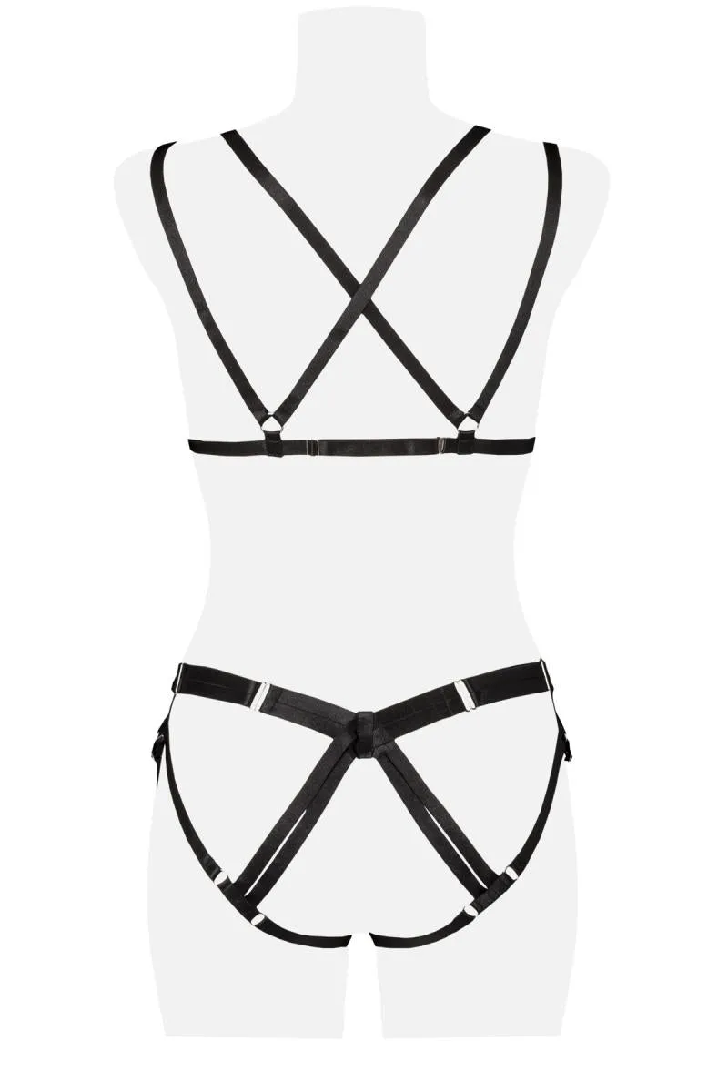 Grey Velvet Three-Part Bandage Set