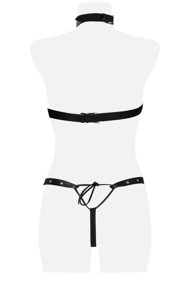 Grey Velvet Three-Part Harness Set