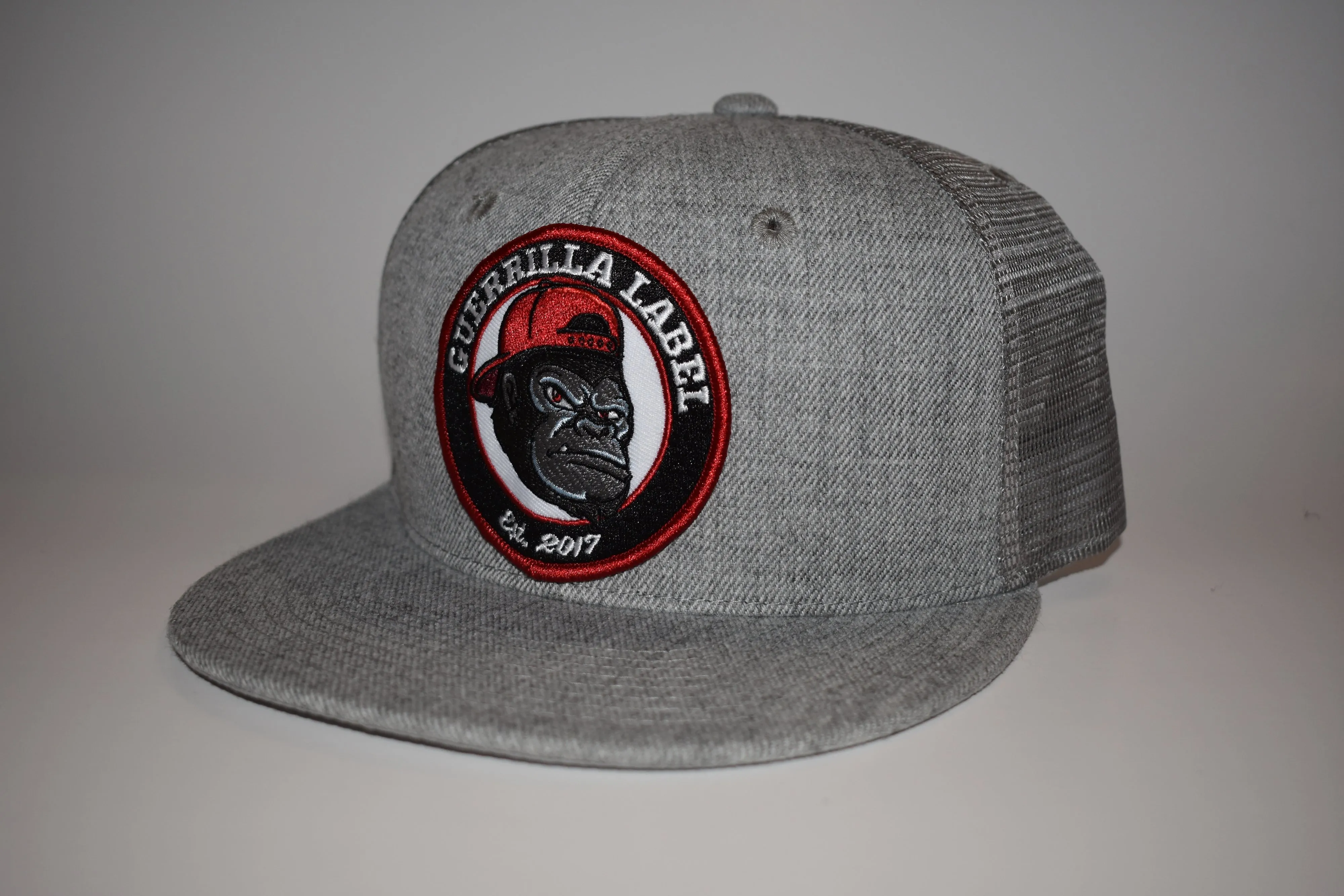 Grey Wool Mesh Snapback