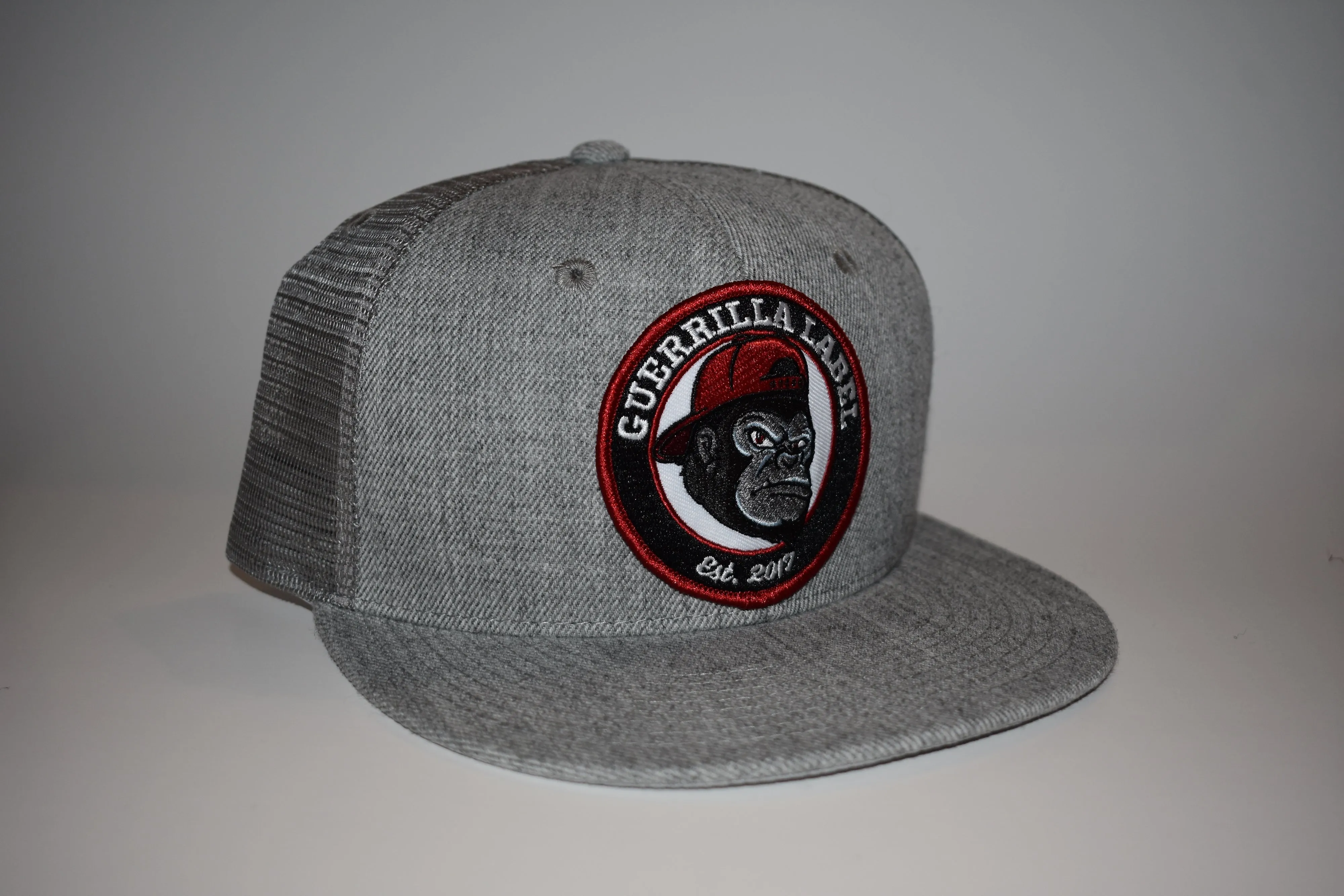 Grey Wool Mesh Snapback