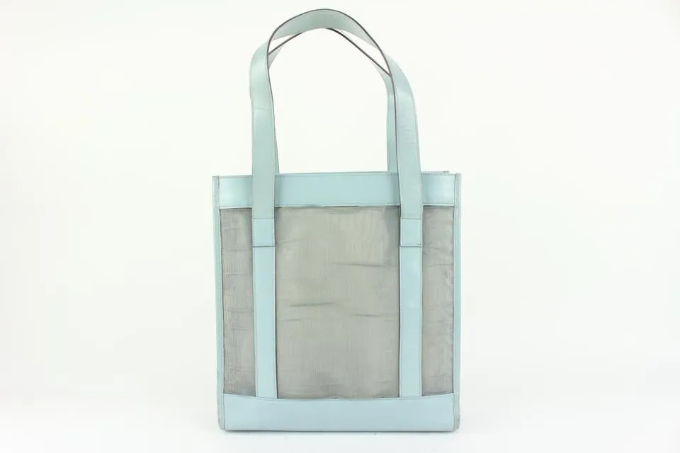 Gucci Blue Mesh Tote Bag with Pouch 915gk65