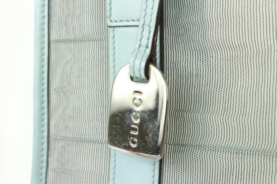 Gucci Blue Mesh Tote Bag with Pouch 915gk65