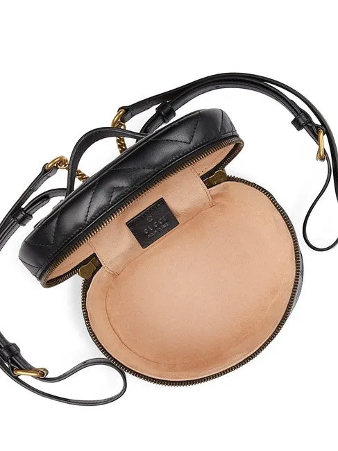Gucci GG Marmont Matelasse Mini Backpack in Black