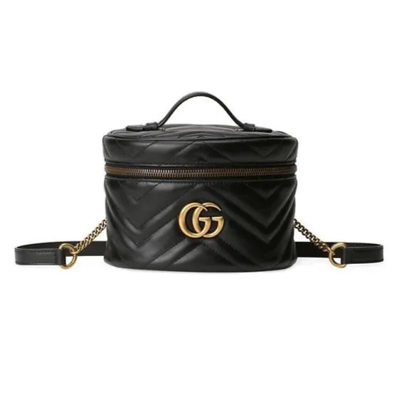 Gucci GG Marmont Matelasse Mini Backpack in Black