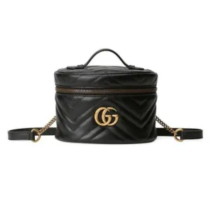 Gucci GG Marmont Matelasse Mini Backpack in Black