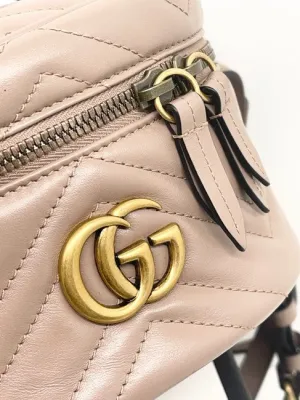 Gucci GG Marmont Matelasse Mini Backpack in Old Rose