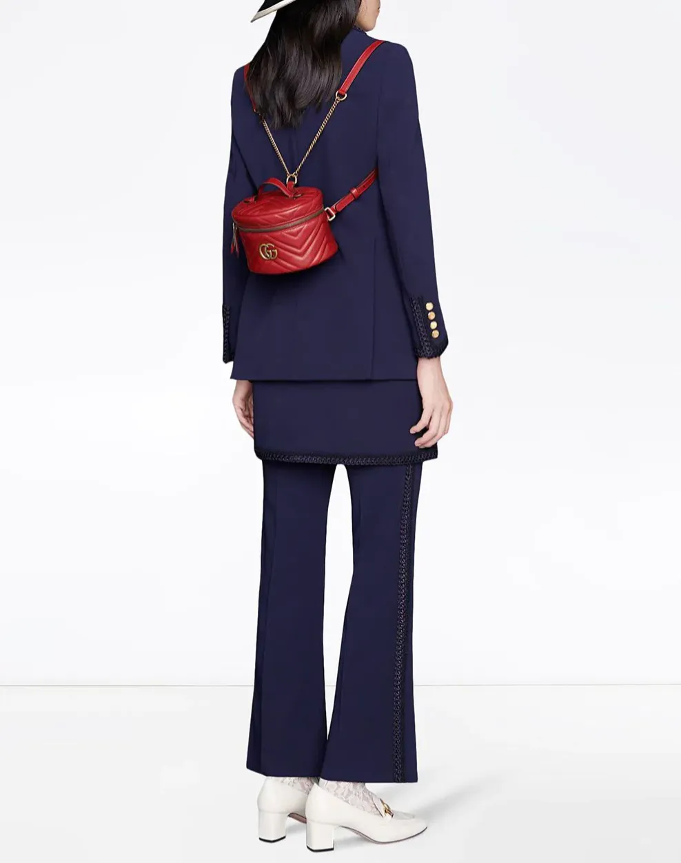 Gucci GG Marmont Matelasse Mini Backpack in Red