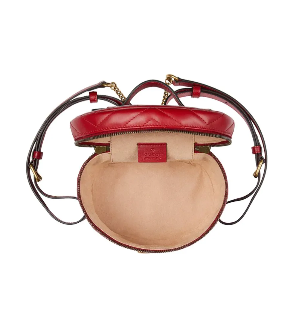 Gucci GG Marmont Matelasse Mini Backpack in Red