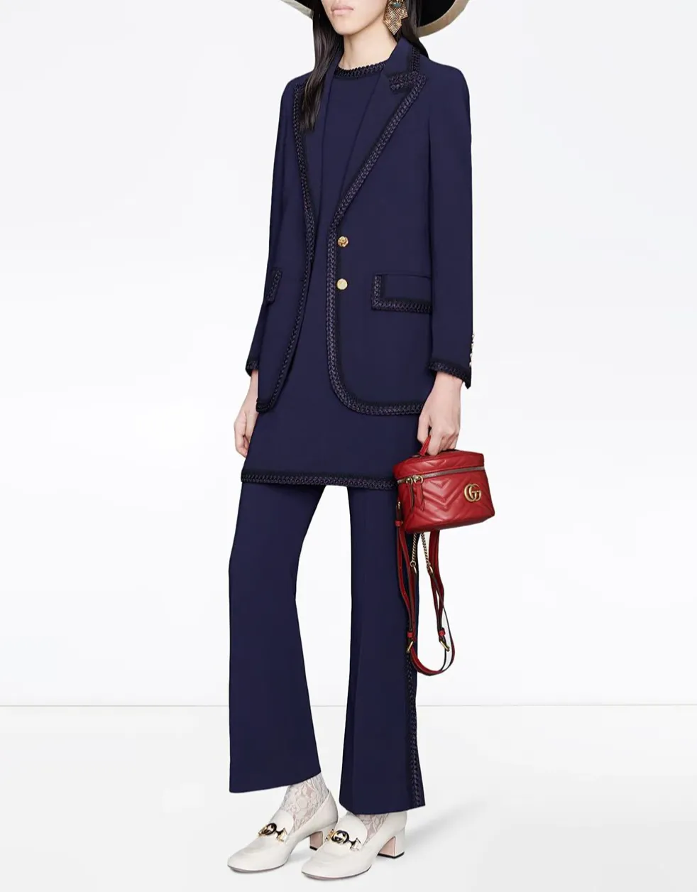 Gucci GG Marmont Matelasse Mini Backpack in Red