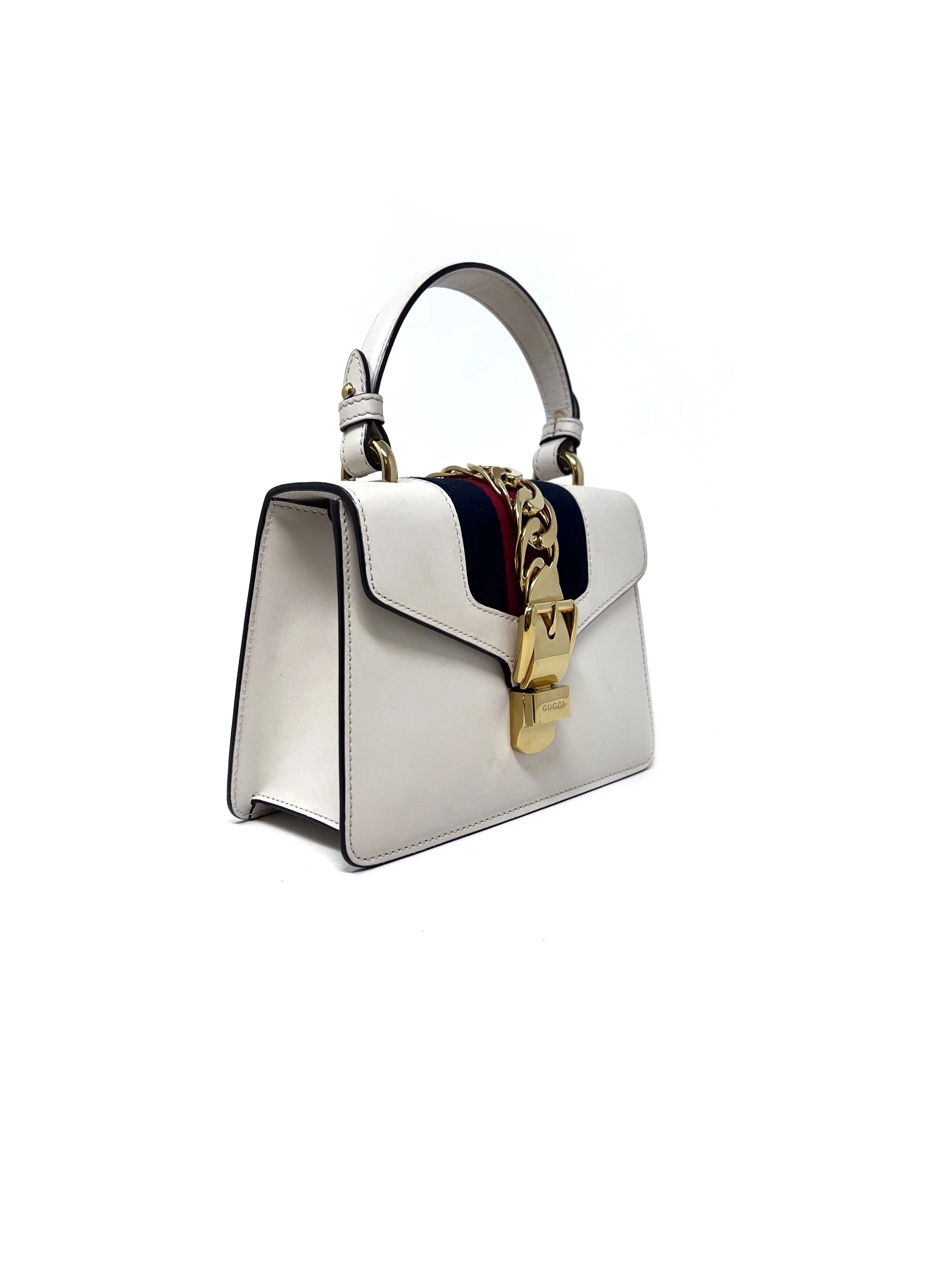 Gucci Mini 'Sylvie' Top Handle Bag W/2 Straps