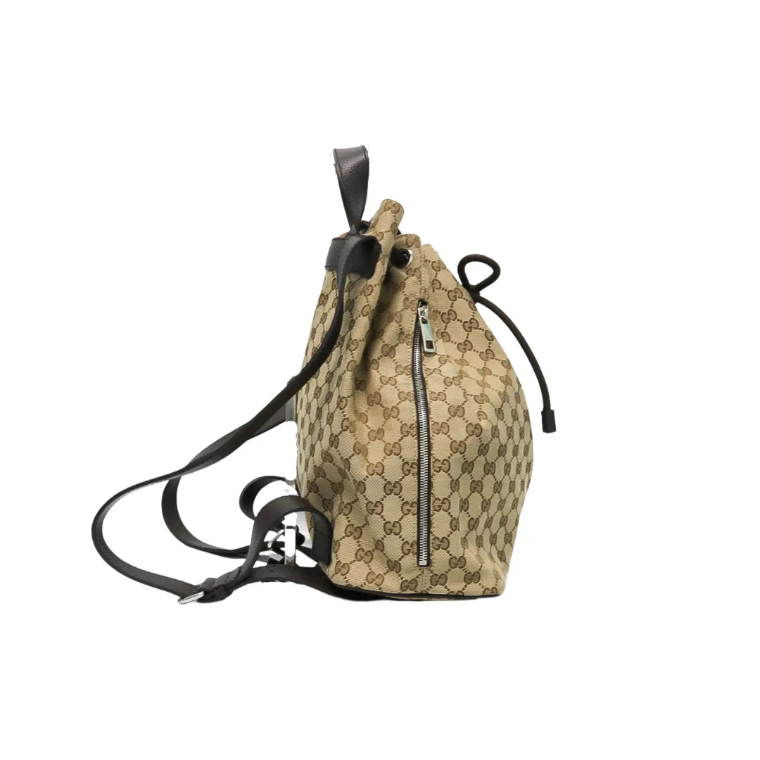 GUCCI MONOGRAM DRAWSTRING BACKPACK