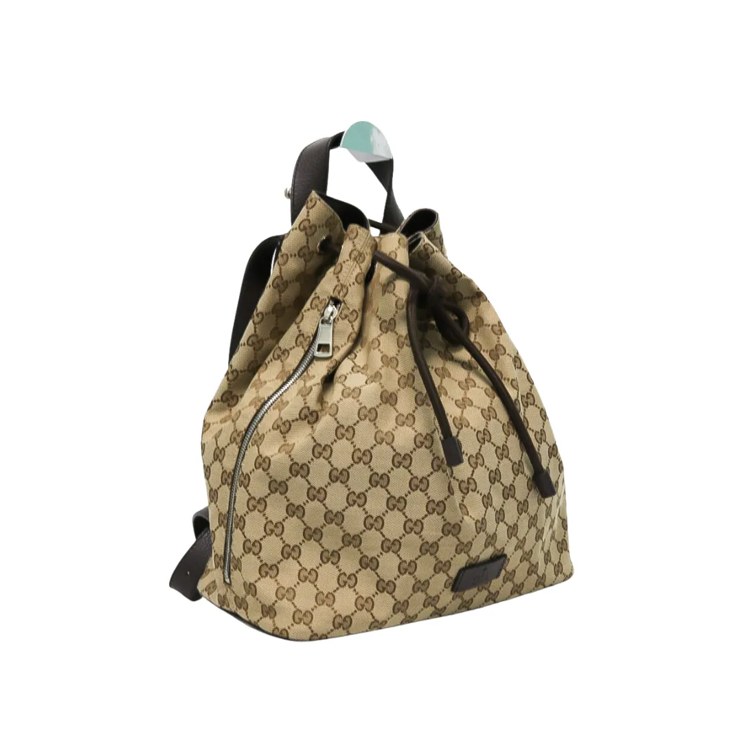 GUCCI MONOGRAM DRAWSTRING BACKPACK