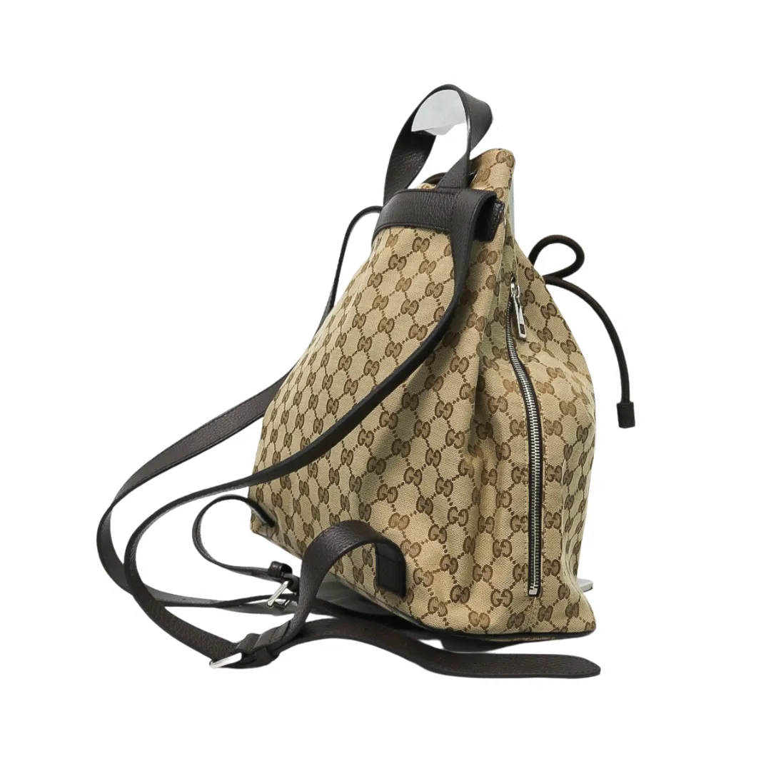 GUCCI MONOGRAM DRAWSTRING BACKPACK