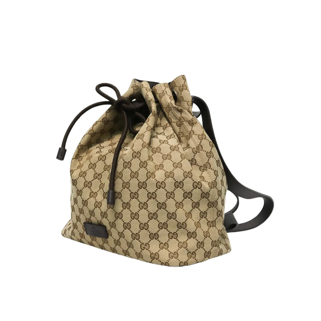 GUCCI MONOGRAM DRAWSTRING BACKPACK