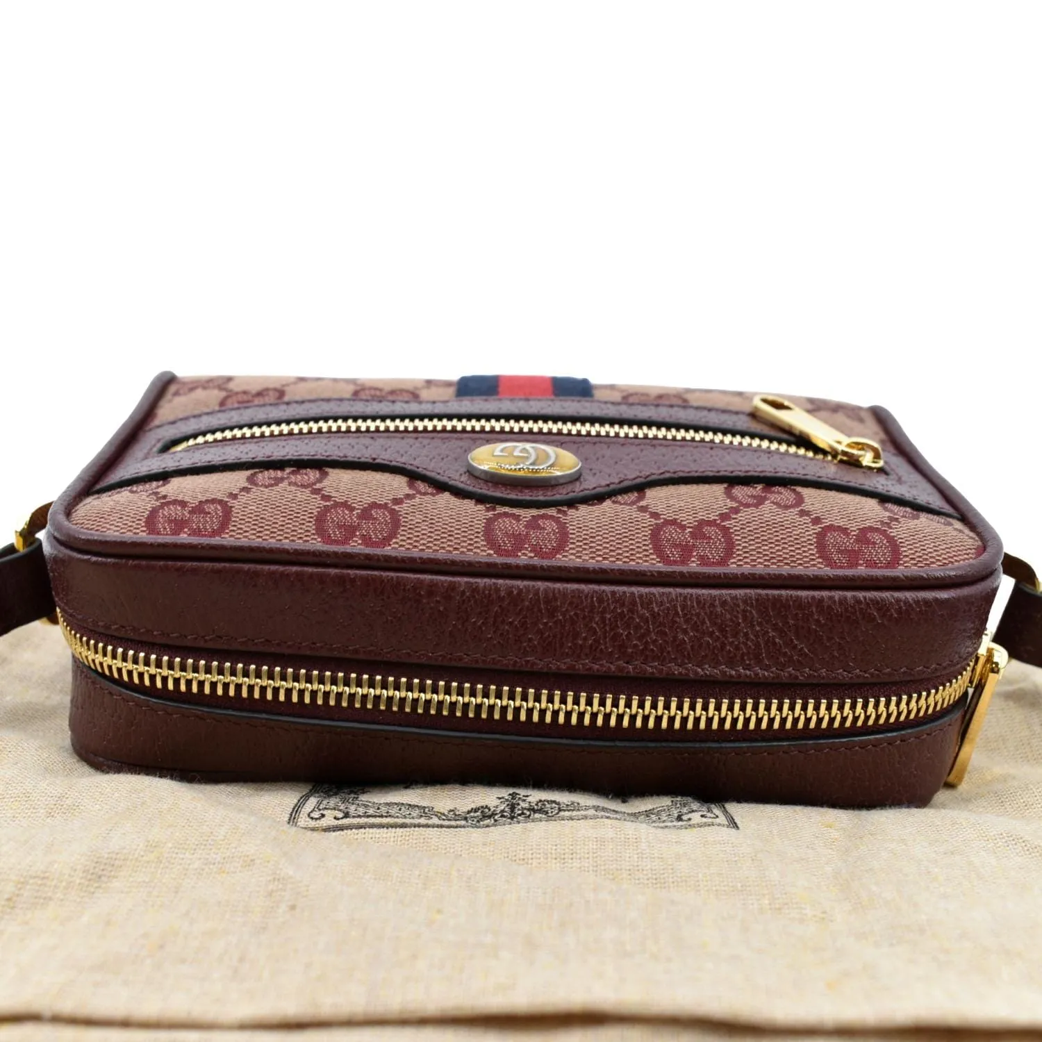 GUCCI Ophidia GG Supreme Mini Crossbody Bag Red 517350