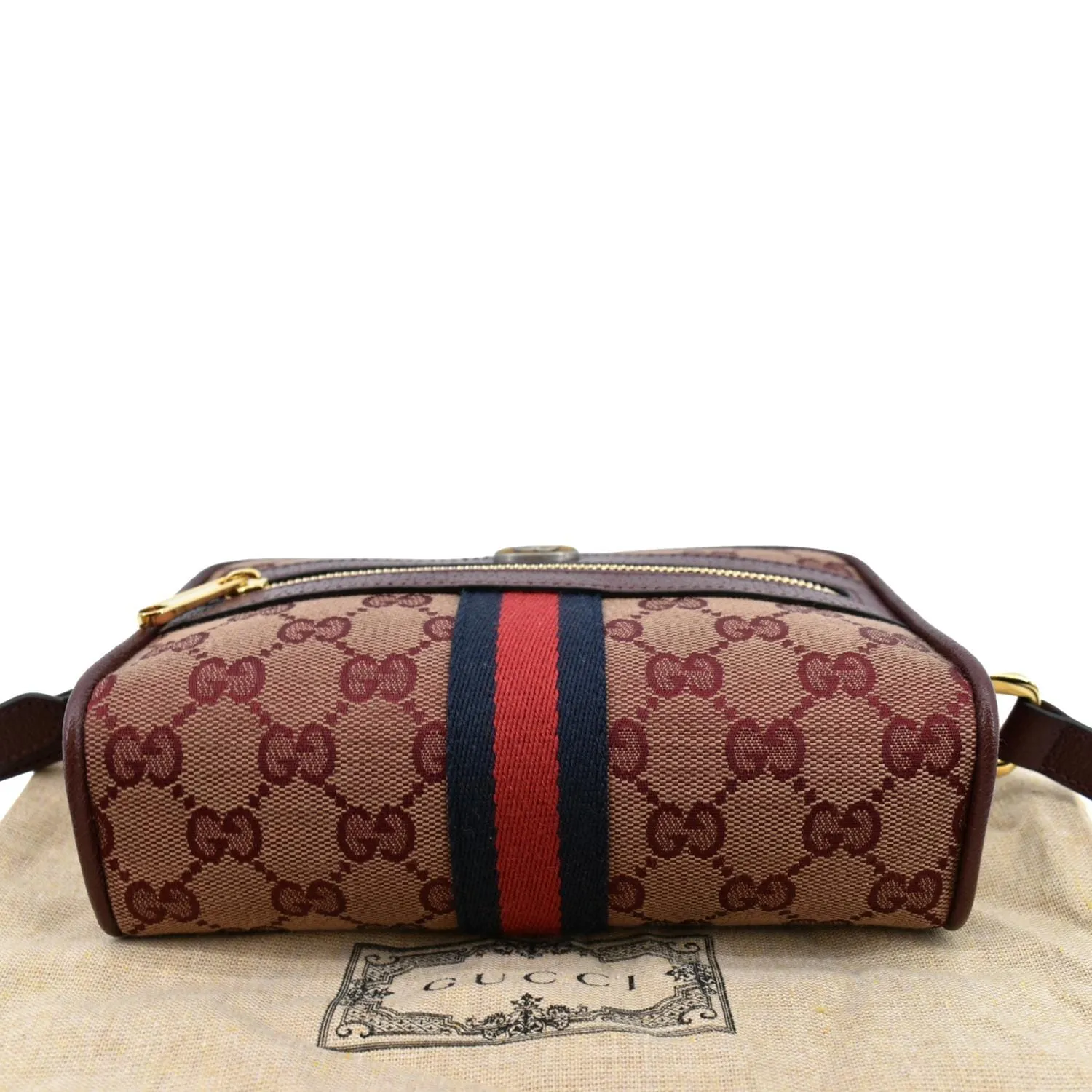 GUCCI Ophidia GG Supreme Mini Crossbody Bag Red 517350