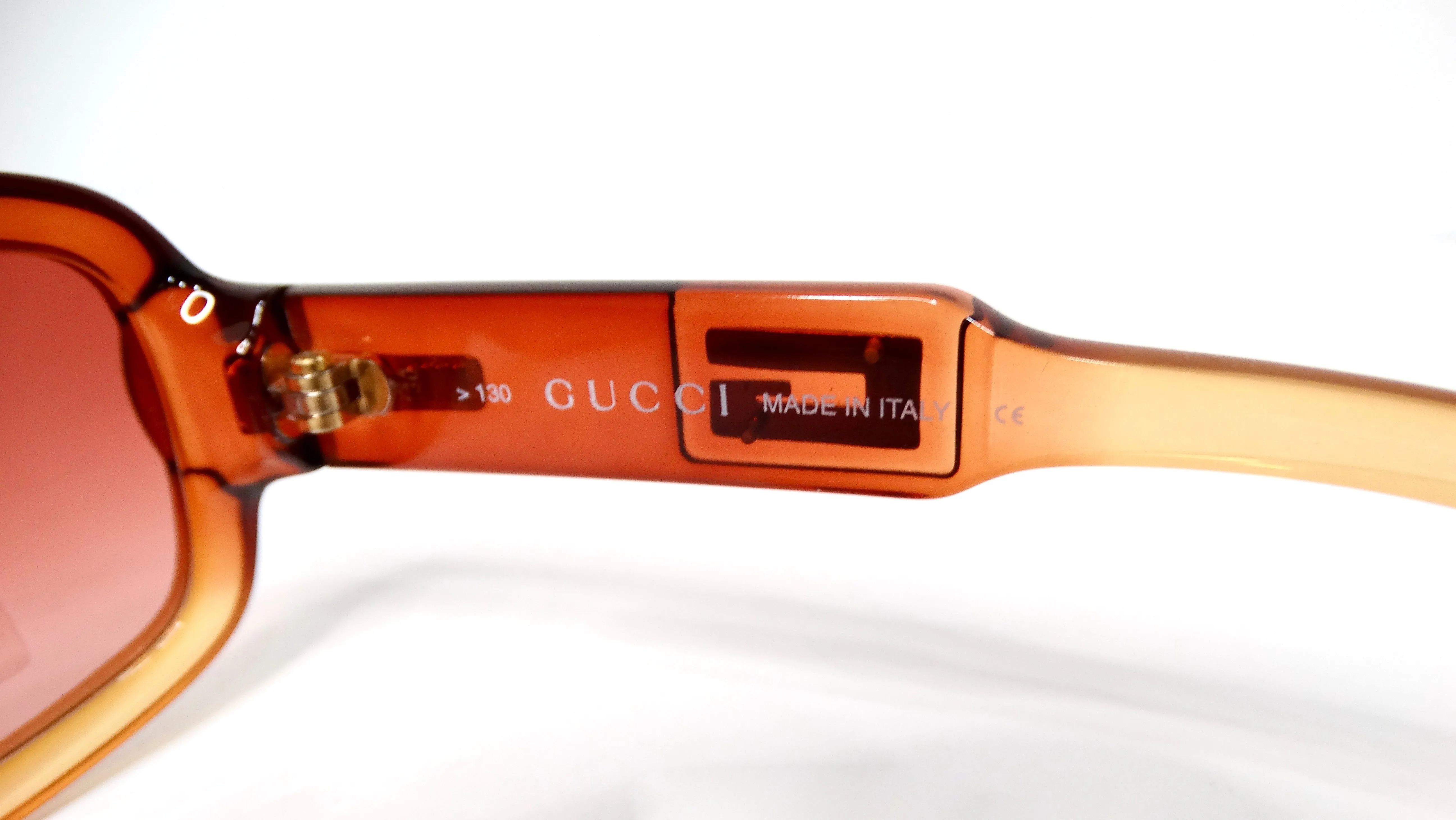 Gucci Translucent Brown Square Ombre Gradient Sunglasses