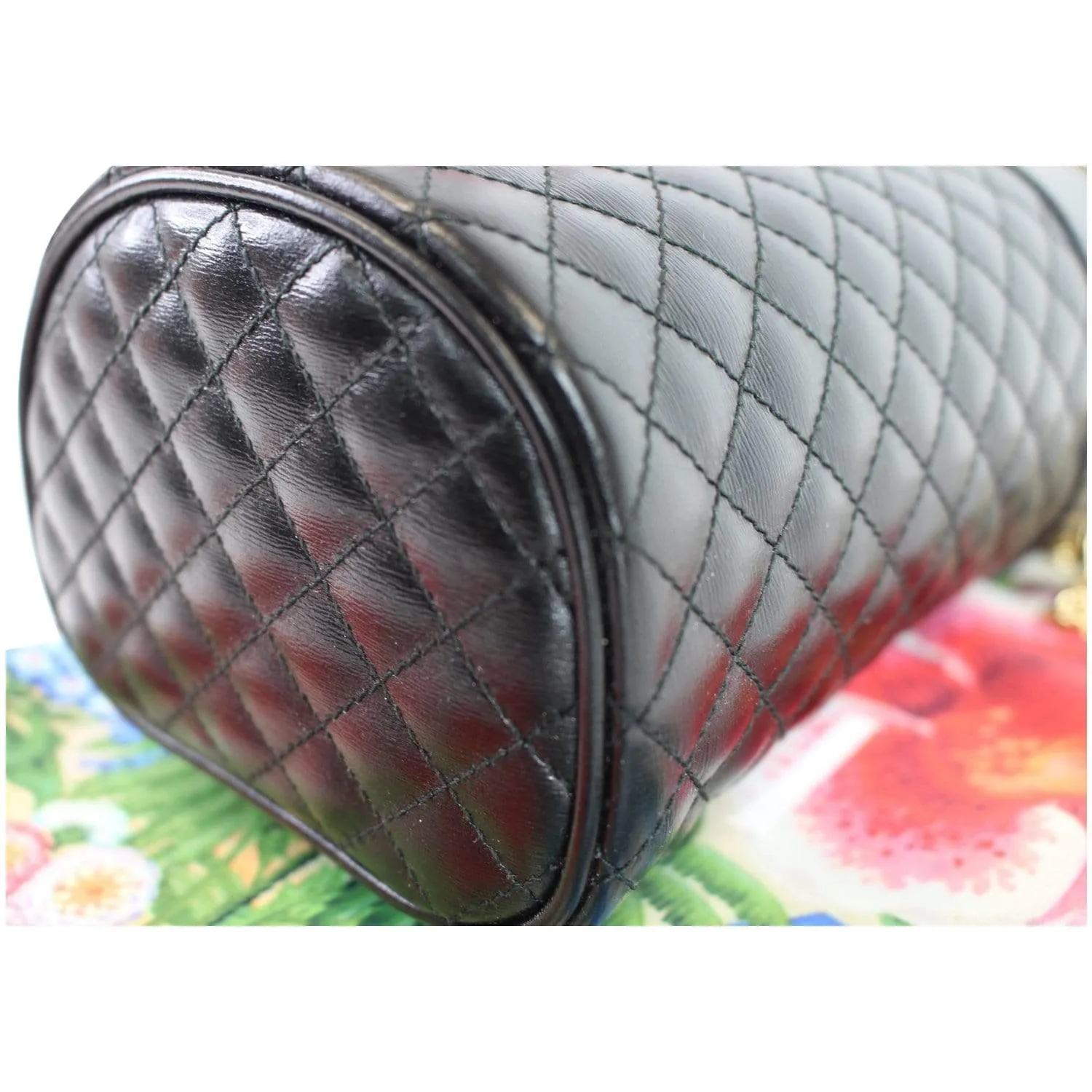 GUCCI Trapuntta Calfskin Leather Belt Crossbody Bag Black 572298 - Final Sale