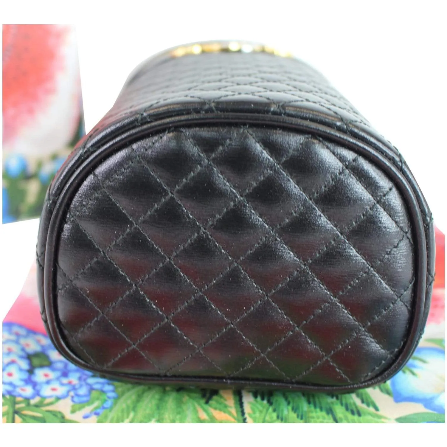 GUCCI Trapuntta Calfskin Leather Belt Crossbody Bag Black 572298 - Final Sale