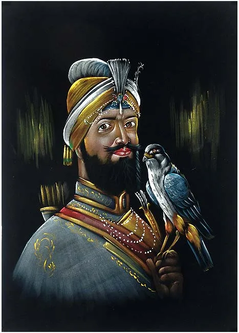 Guru Gobind Singh Ji - Velvet Painting