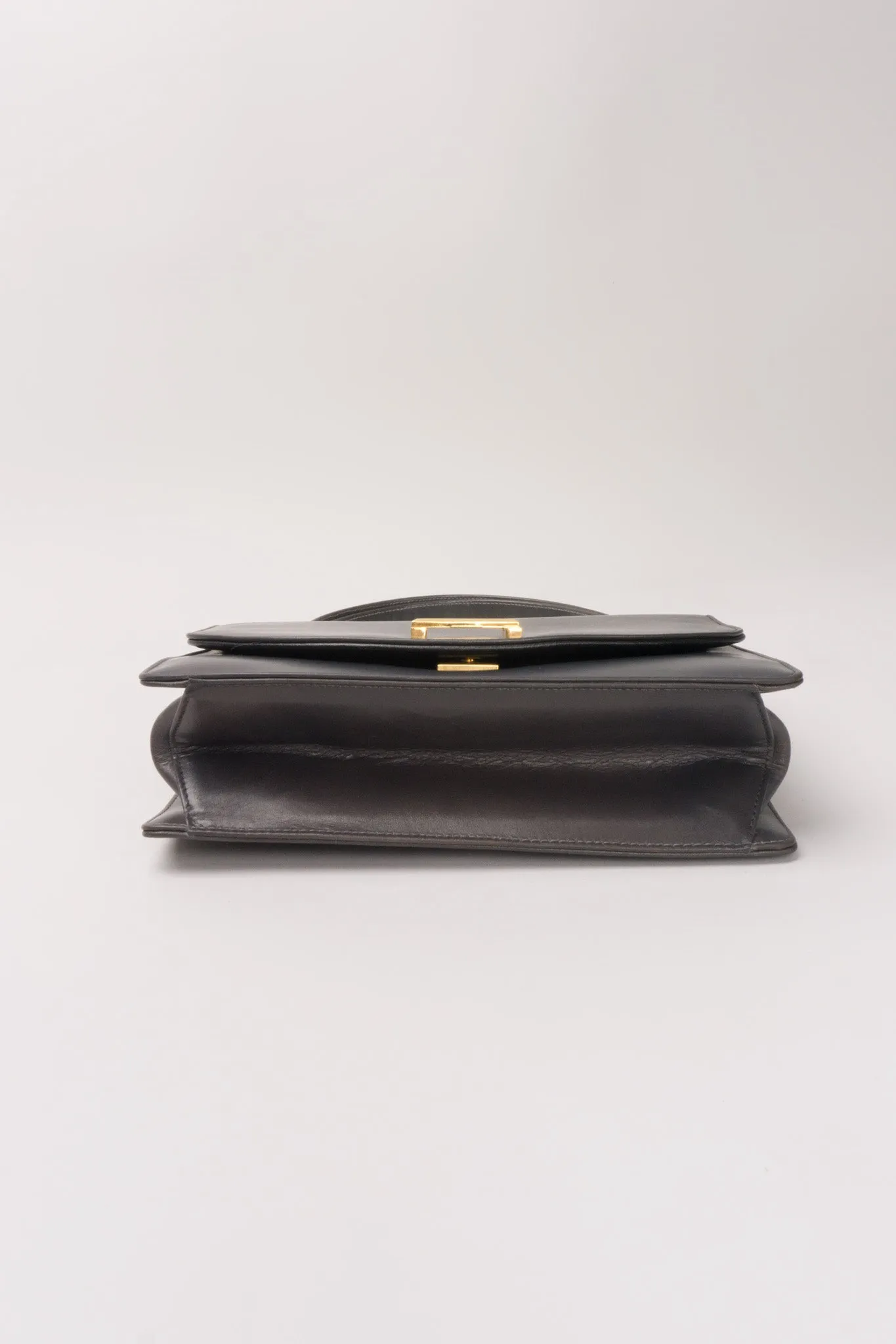 H-Flap Leather Handbag