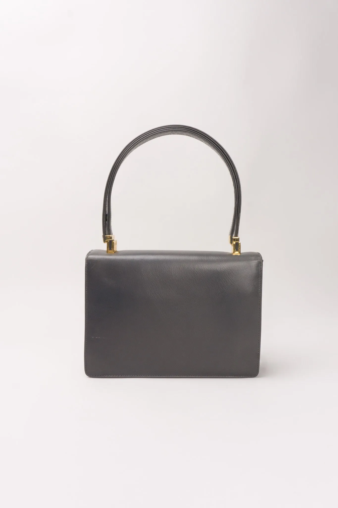 H-Flap Leather Handbag