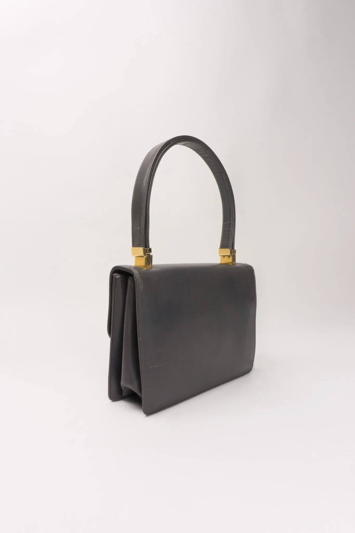 H-Flap Leather Handbag