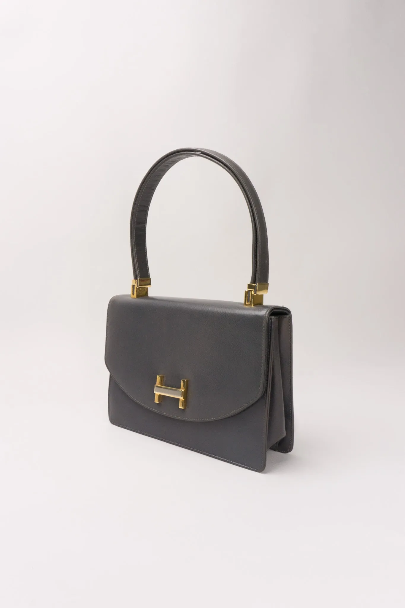 H-Flap Leather Handbag