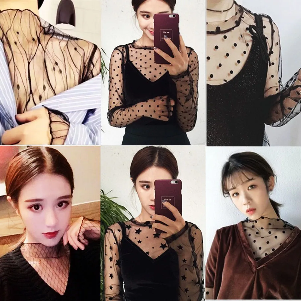 Harajuku Mesh Top Transparent net shirt