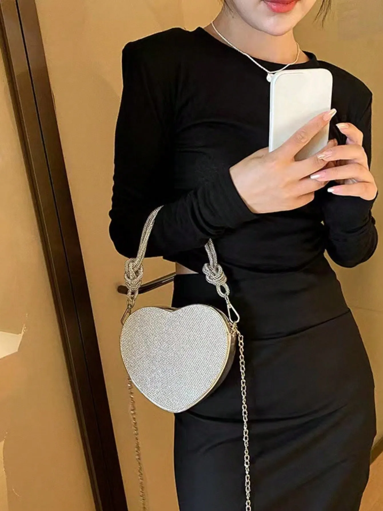 Heart Design Crossbody Bag- FD ⚡
