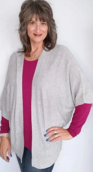 Heather Grey Slouchy Cardigan