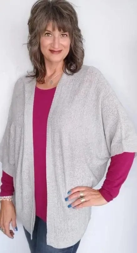 Heather Grey Slouchy Cardigan