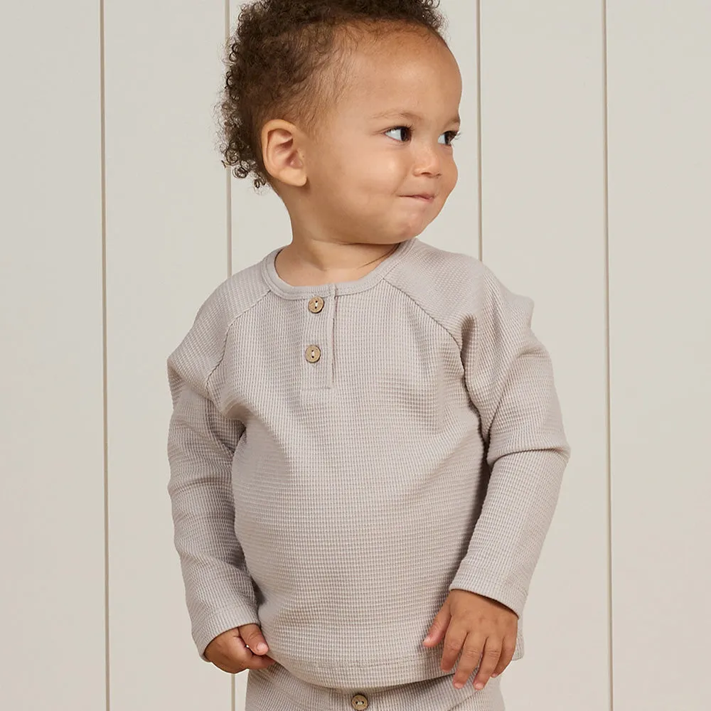 Henley Knit Top & Legging Set | Fog